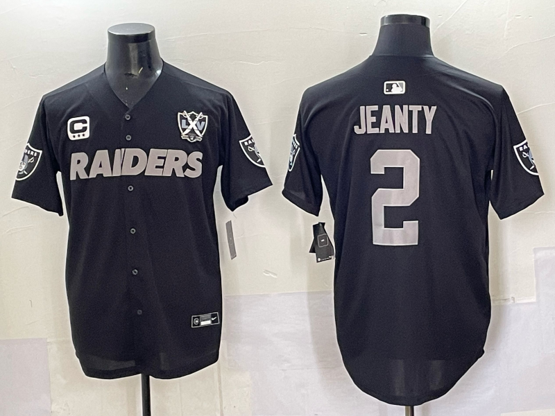 Men Oakland Raiders #2 Jeanty Black 2025 Nike NFL jersey 002->oakland raiders->NFL Jersey